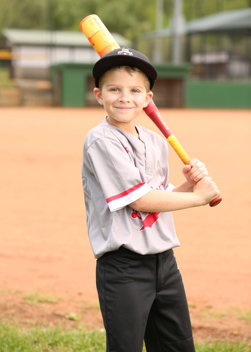 Youth baseball portrait
