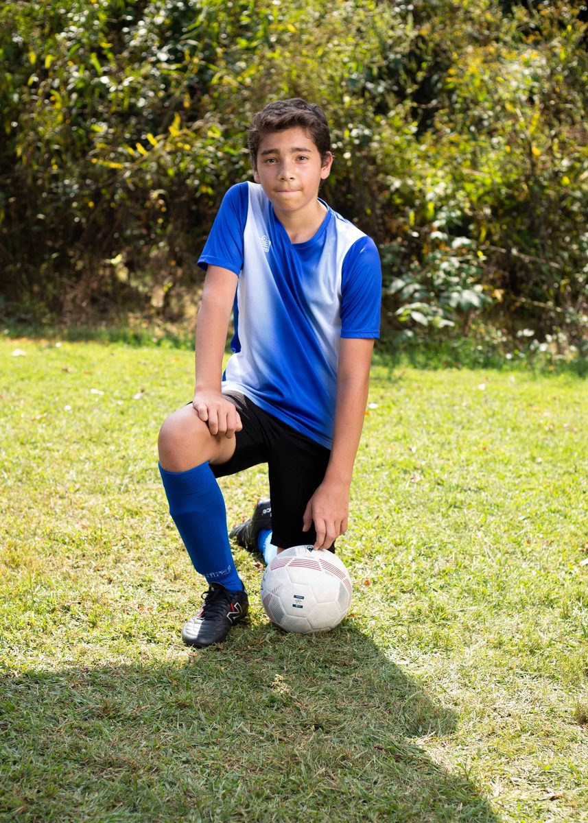 Youth soccer portrait