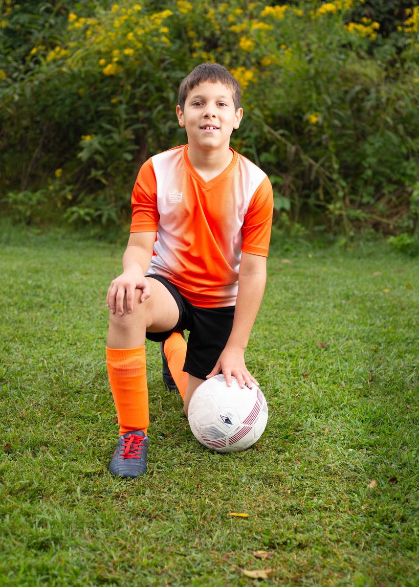 Youth soccer portrait