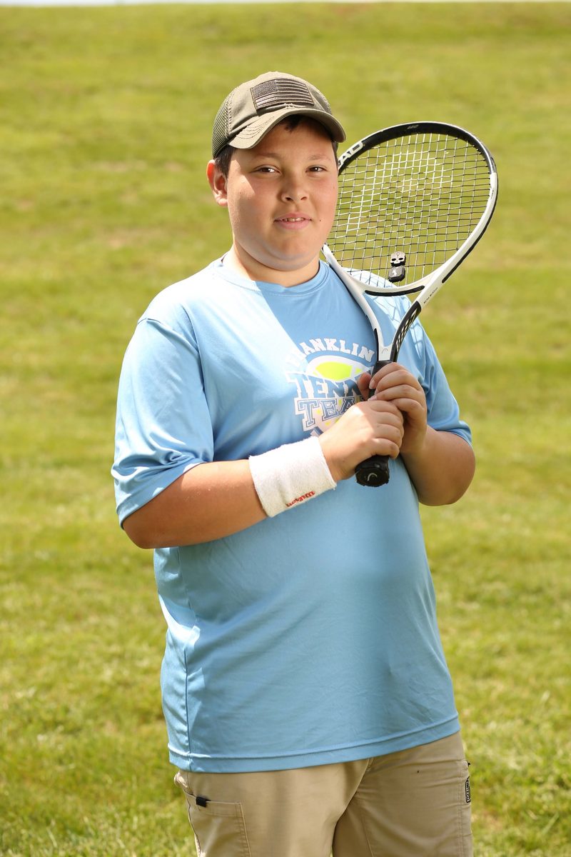 Youth tennis portrait