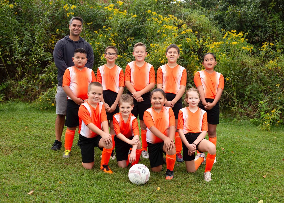 Youth soccer team photo